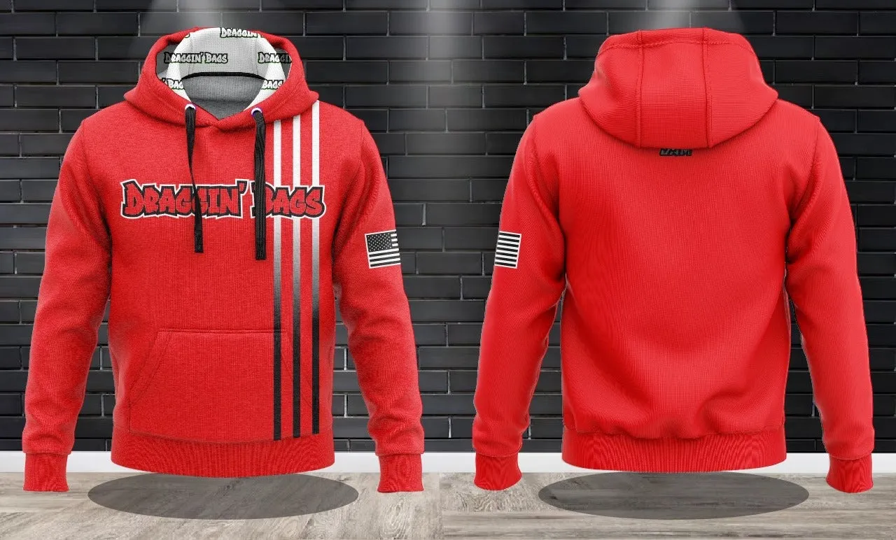 Draggin Bags 2024 Clean - Red Performance Hooded Sweatshirt