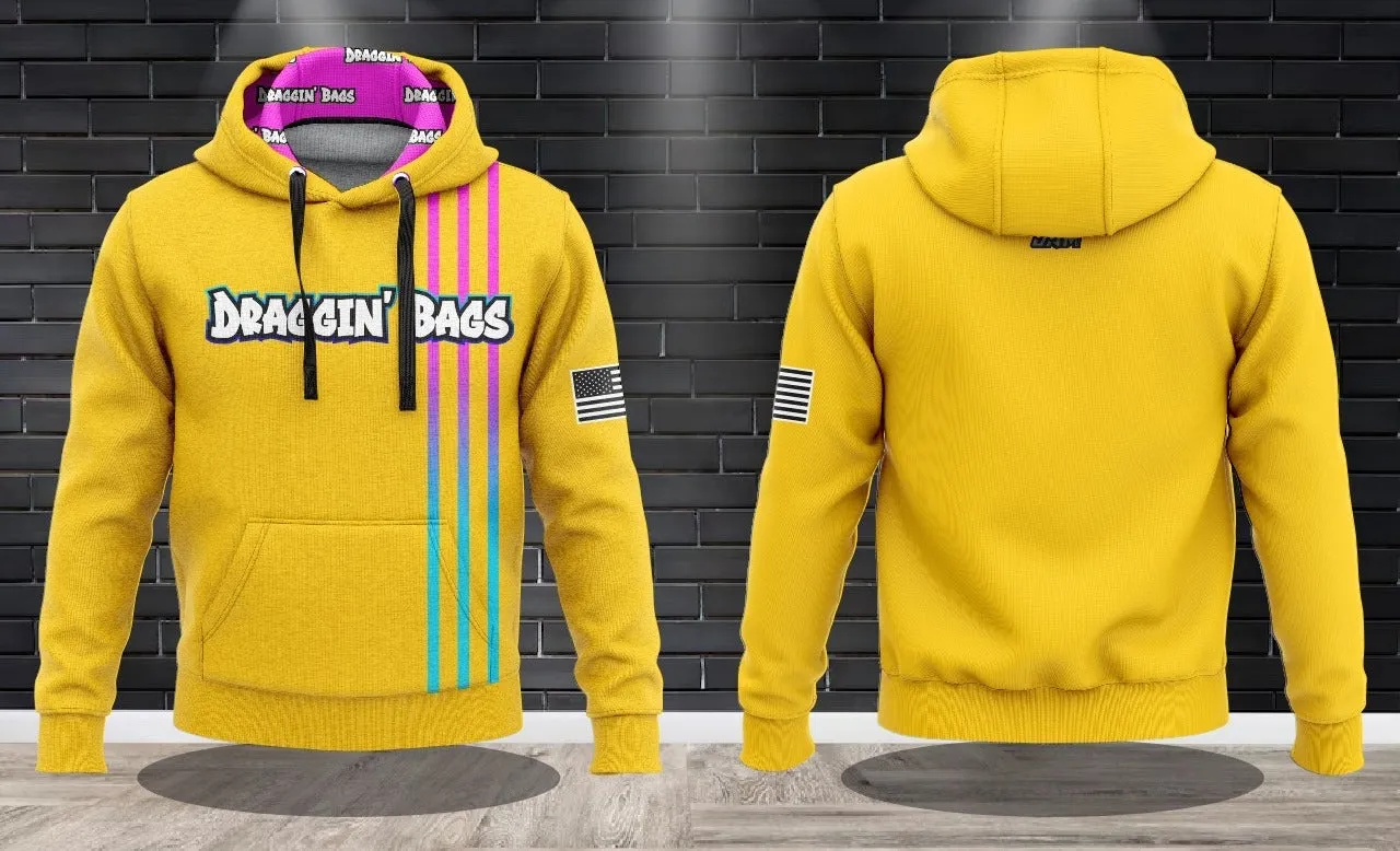 Draggin Bags 2024 Clean - Yellow Performance Hooded Sweatshirt