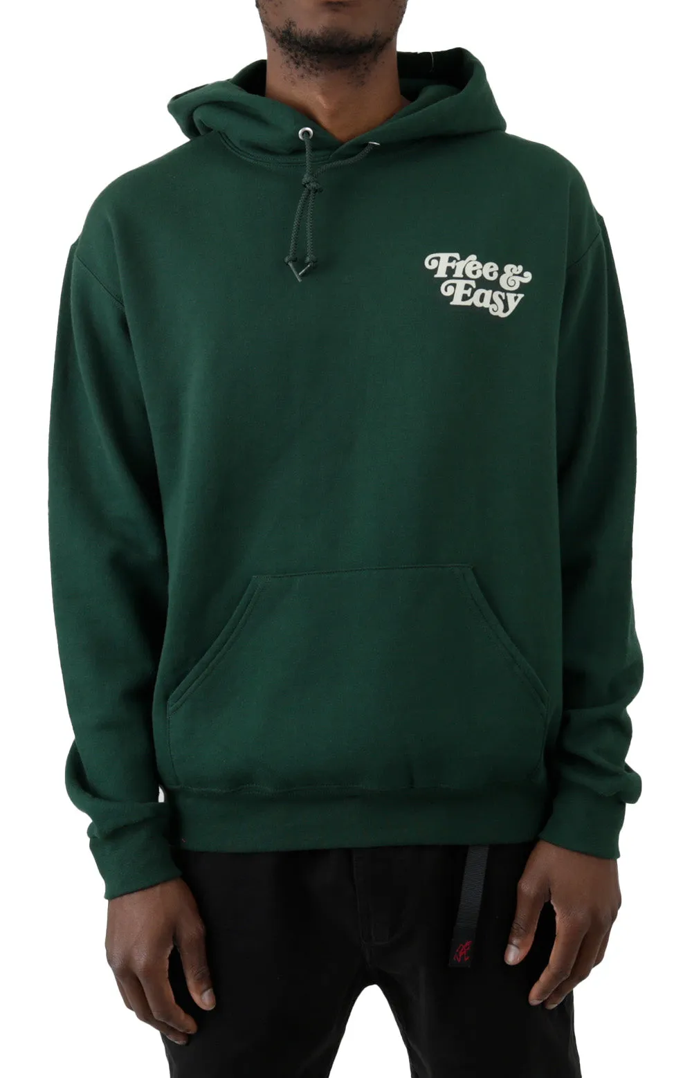 Drop Shadow Vintage Fit Pullover Hoodie - Forest Green