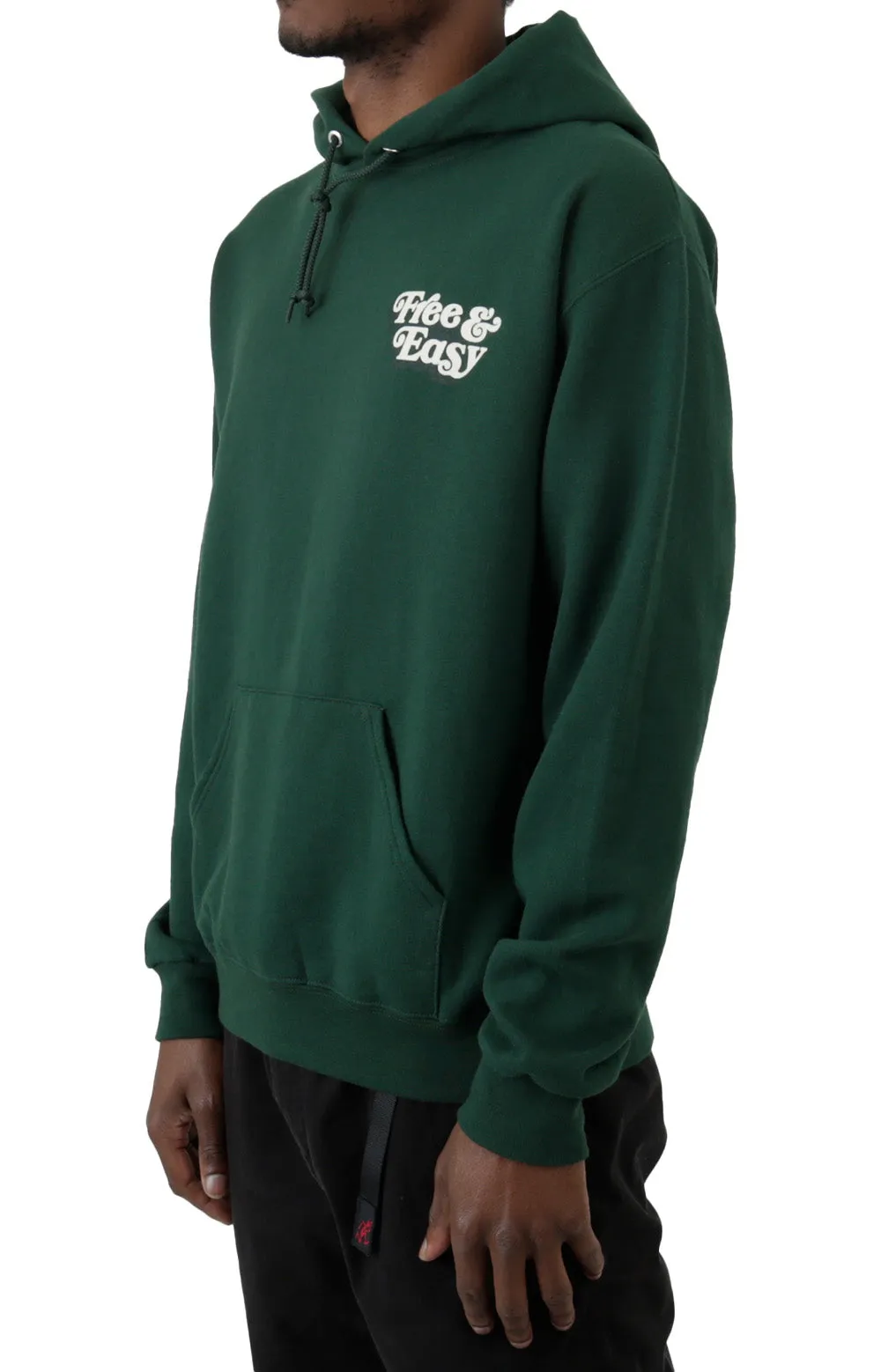 Drop Shadow Vintage Fit Pullover Hoodie - Forest Green