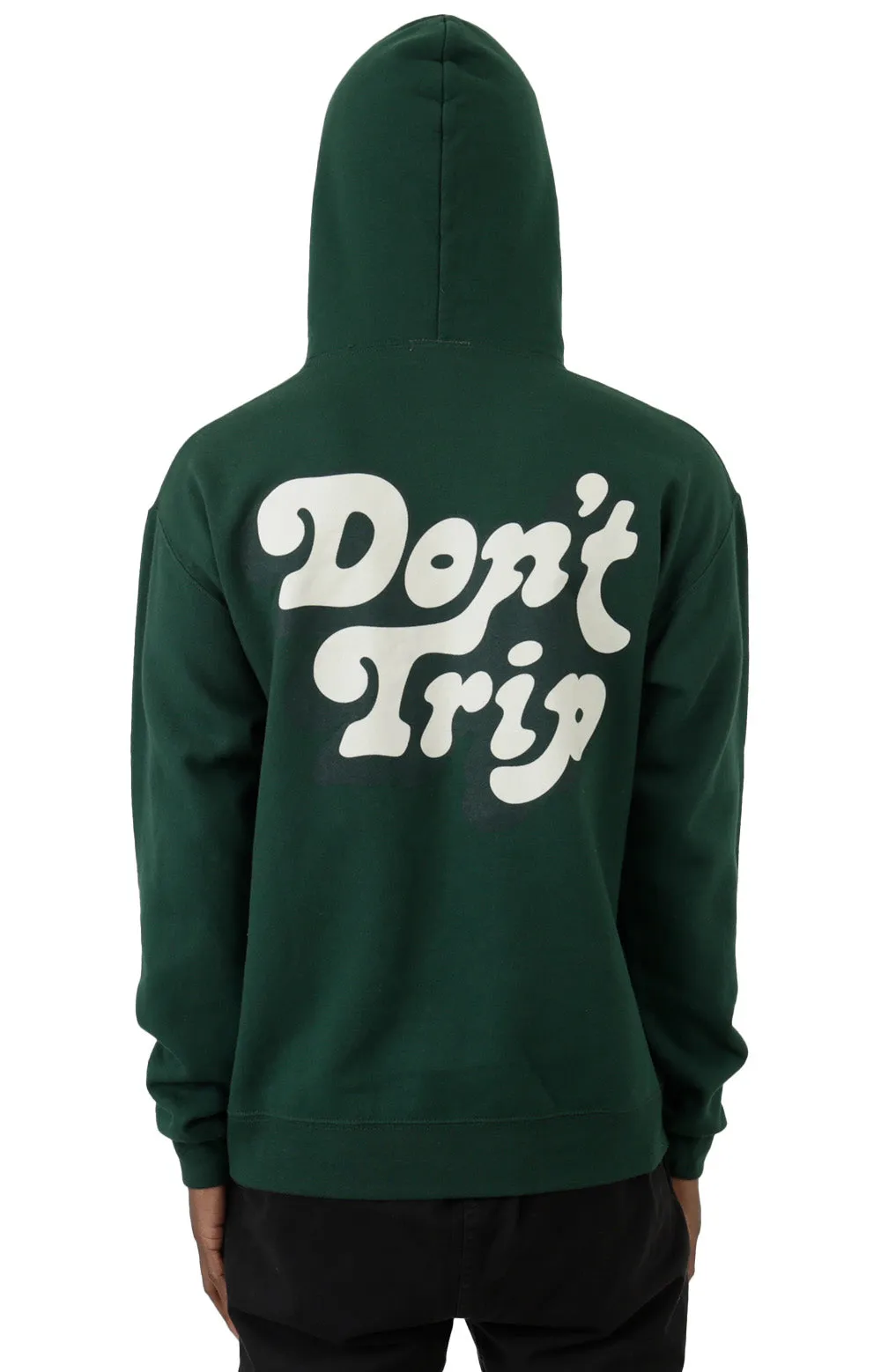 Drop Shadow Vintage Fit Pullover Hoodie - Forest Green