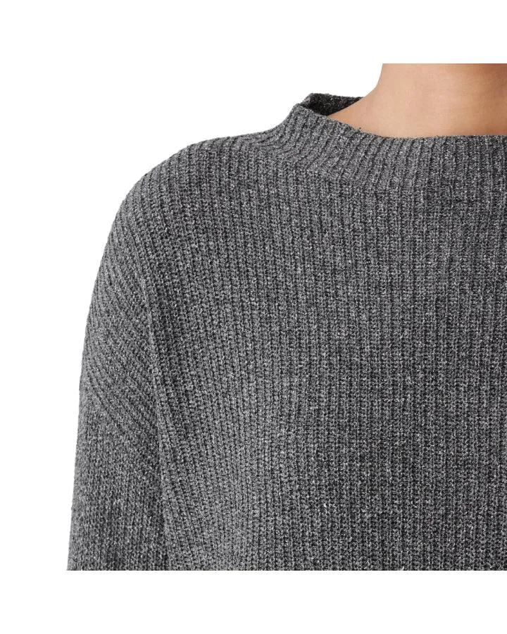 Eileen Fisher Silk Noil Funnel Neck Pullover