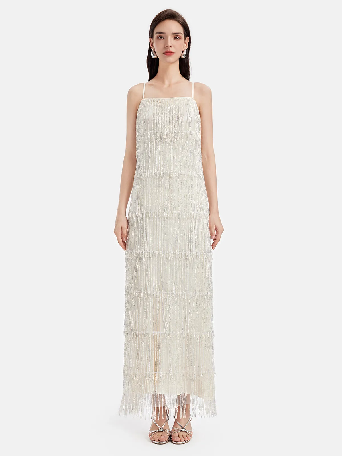 Elegant High-End Sequined Maxi Dress