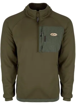 Endurance 1/4 Zip Pullover in Brown by Drake