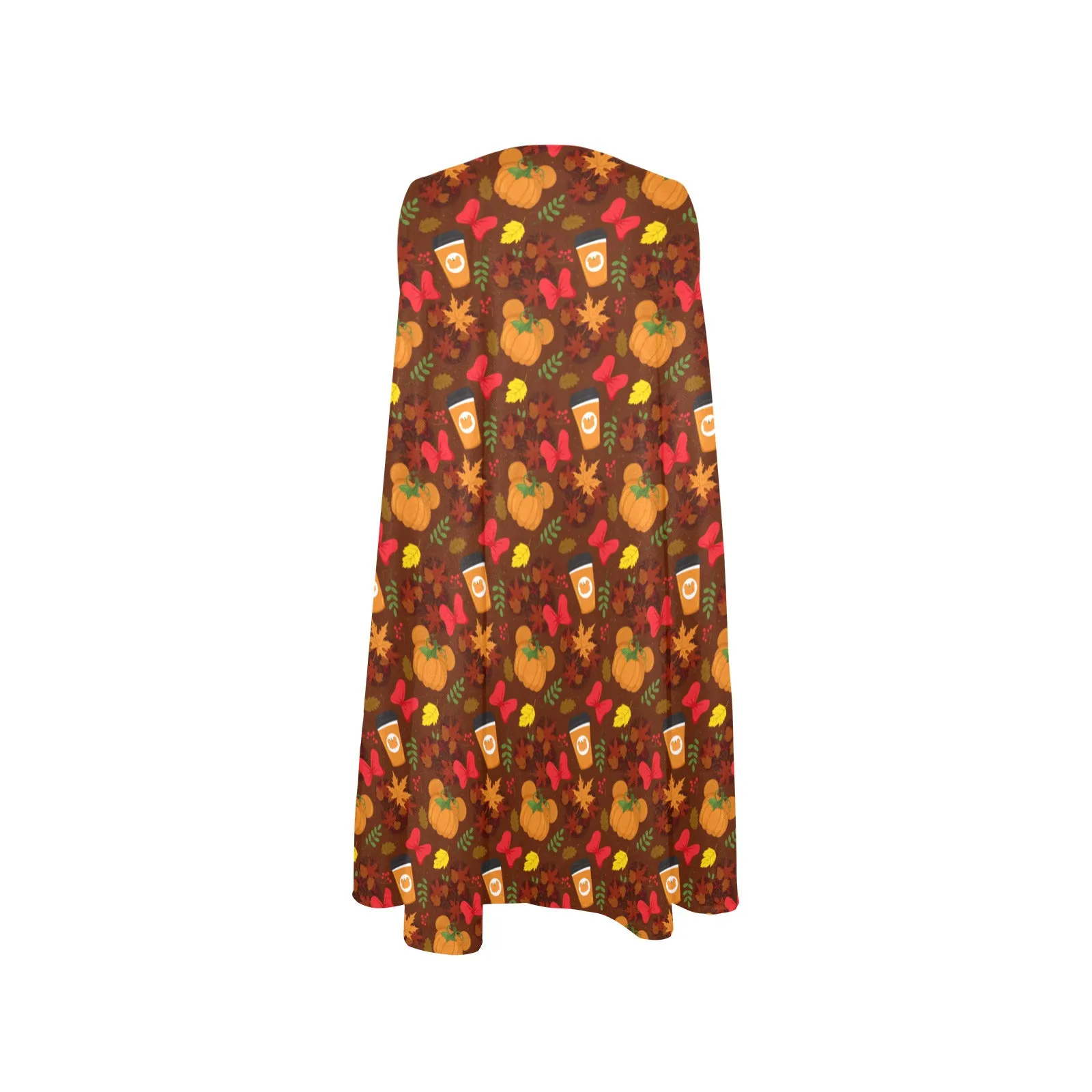 Fall Pumpkins Sleeveless A-Line Pocket Dress