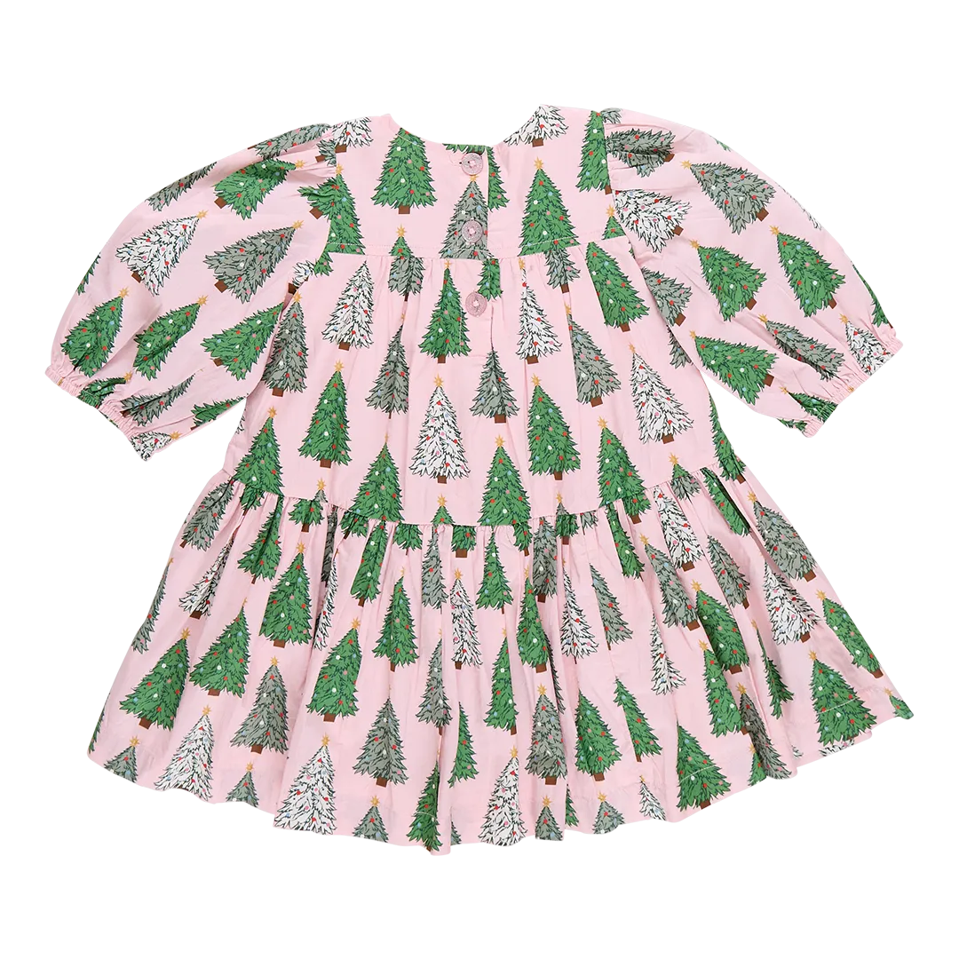 Fiona Dress, Pink Trees