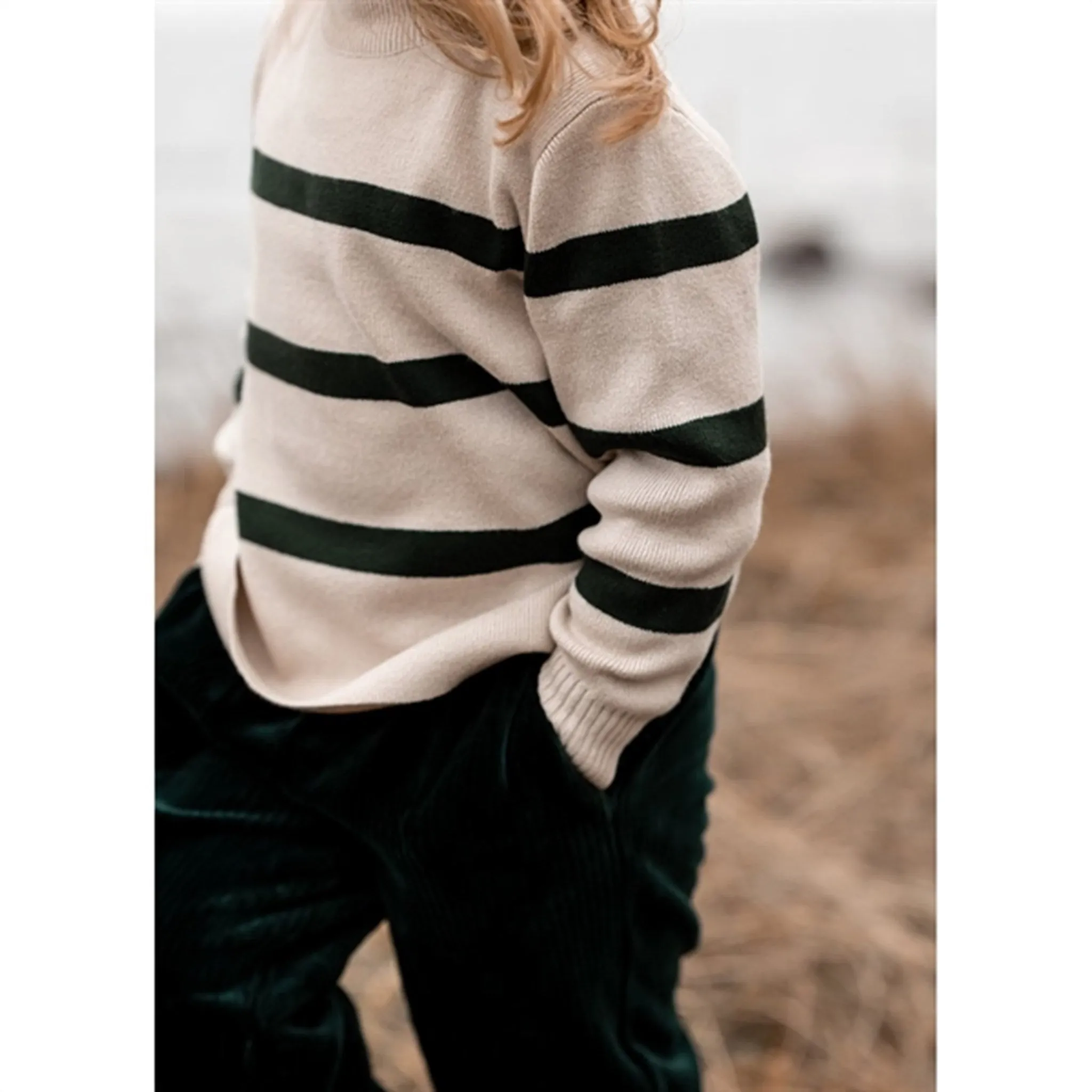 Fliink Sandshell/Pinegrove Stripe Pullover