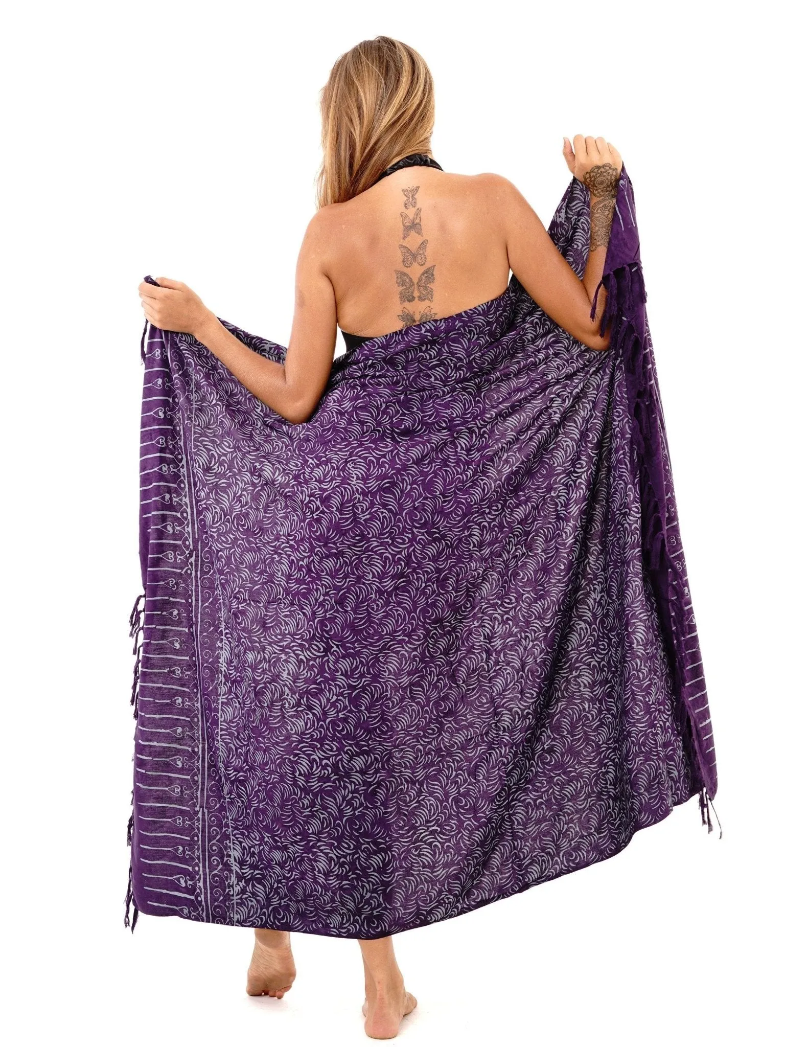 Floral Filigree Sarong Cover Up