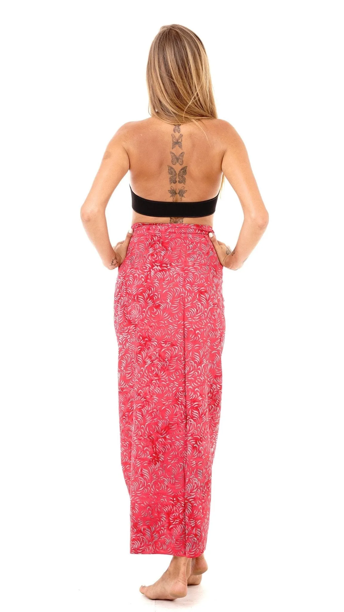 Floral Filigree Sarong Cover Up