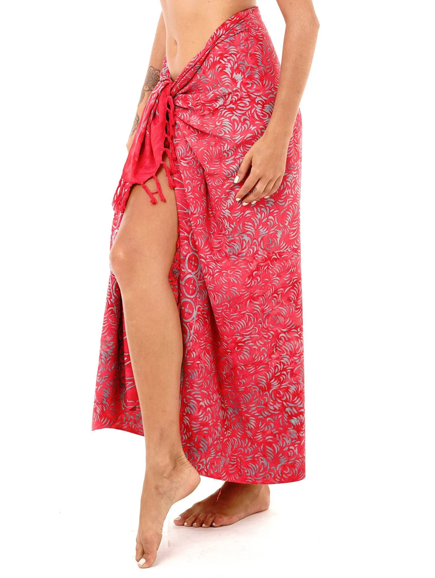 Floral Filigree Sarong Cover Up