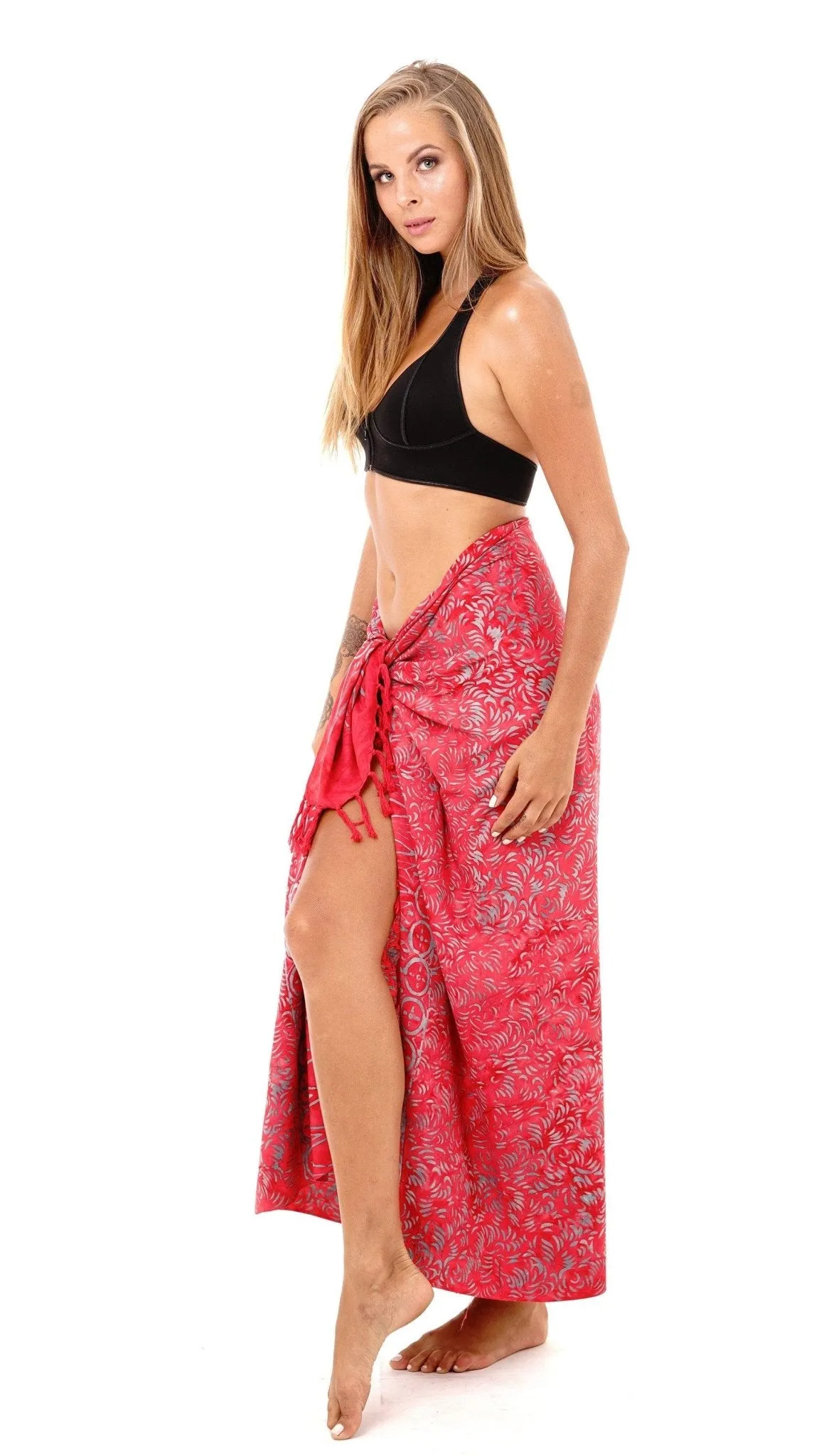 Floral Filigree Sarong Cover Up