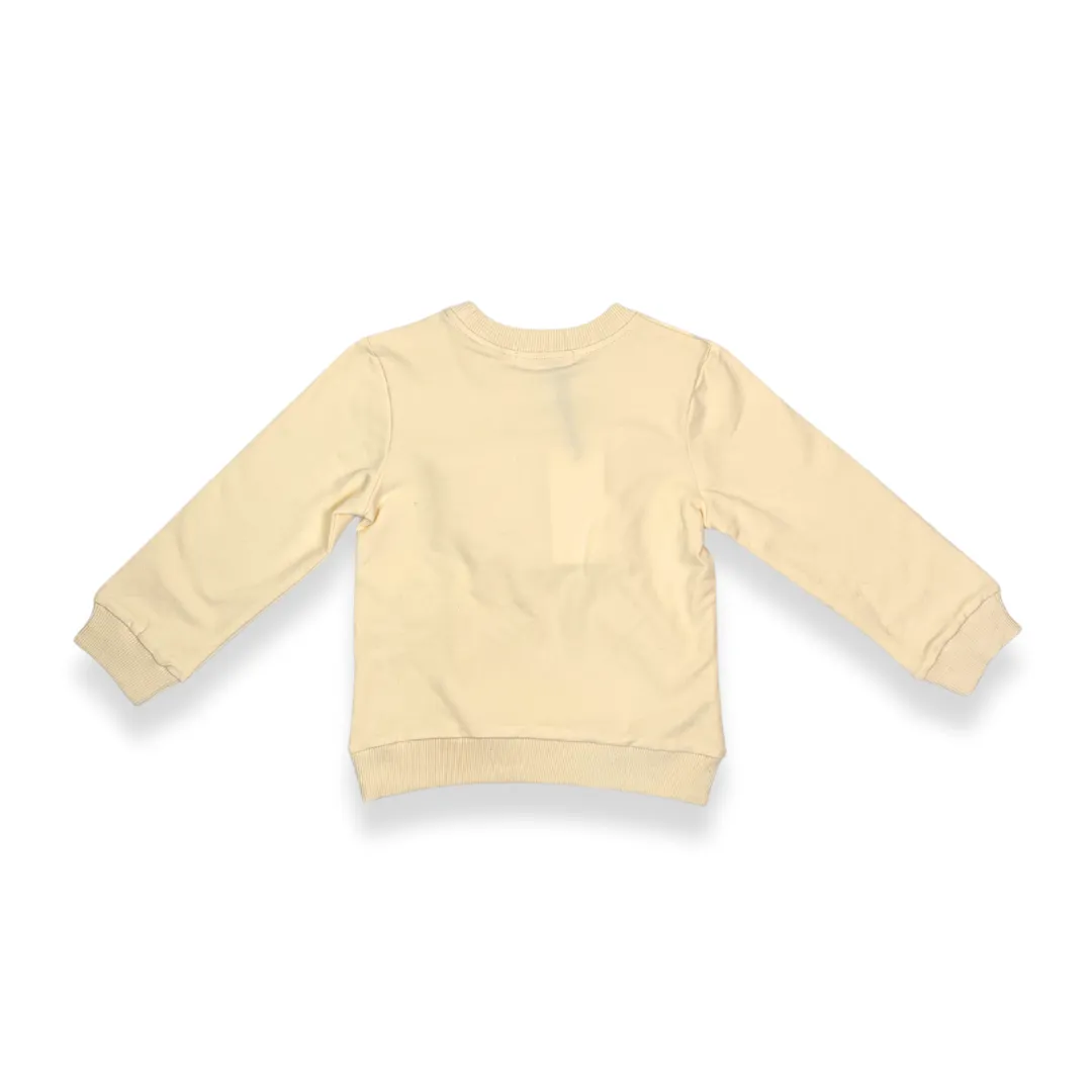 Fuzzy Bunny Patch Sweatshirt - Ivory