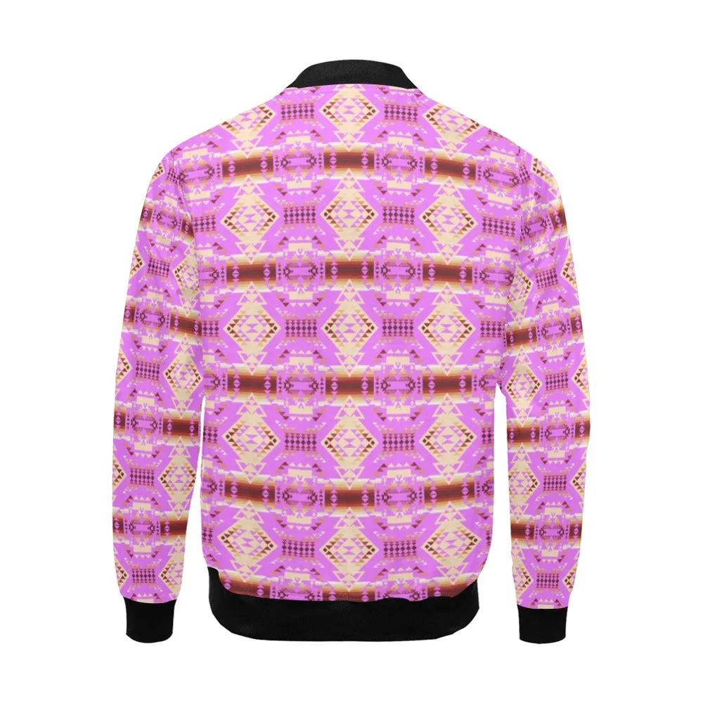 Gathering Earth Lilac All Over Print Bomber Jacket for Men