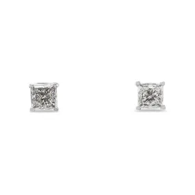 GIA Certificated Diamond Earstuds - 18ct White Gold