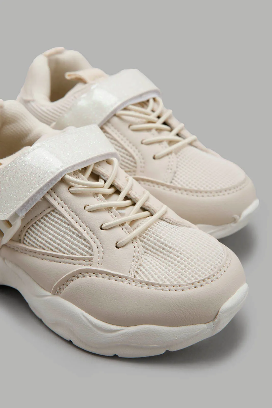 Girls Ivory Chunky Sneaker