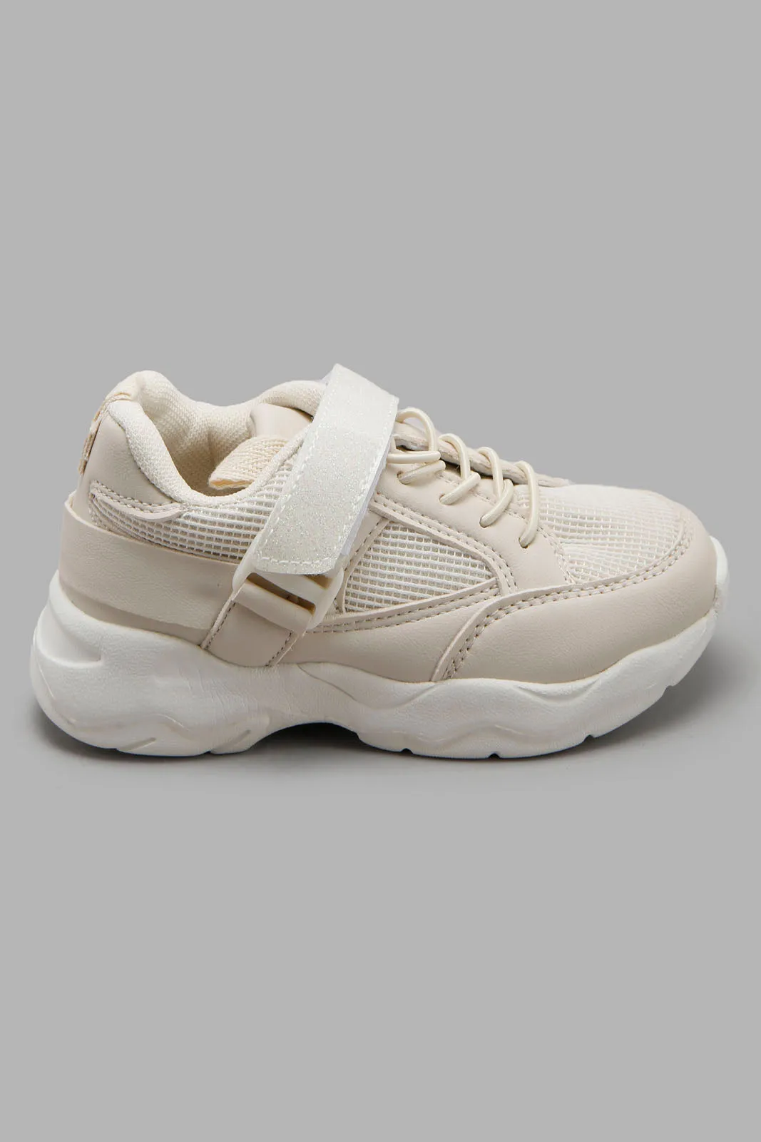 Girls Ivory Chunky Sneaker