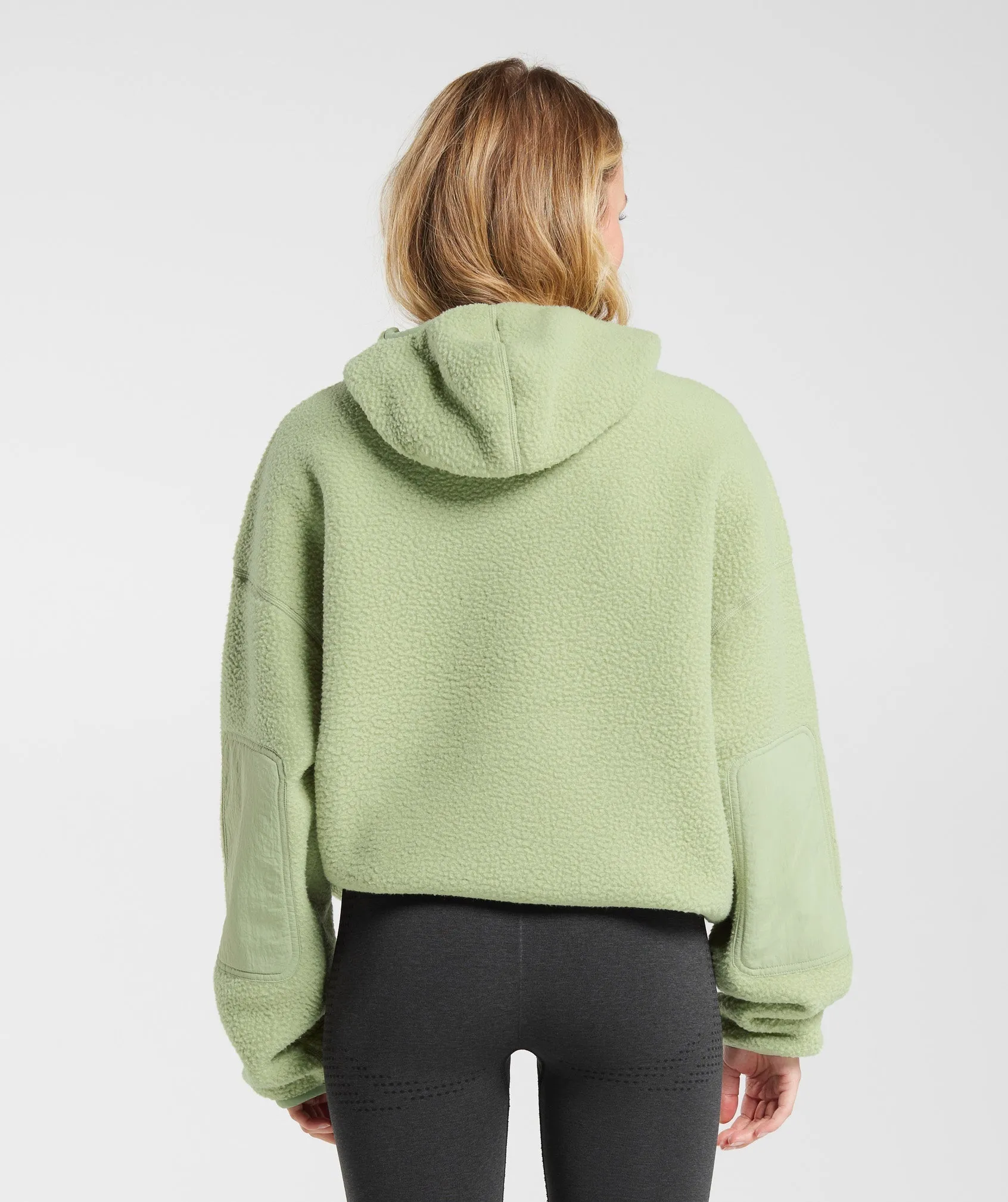 Gymshark Holt Textured Fleece - Light Sage Green