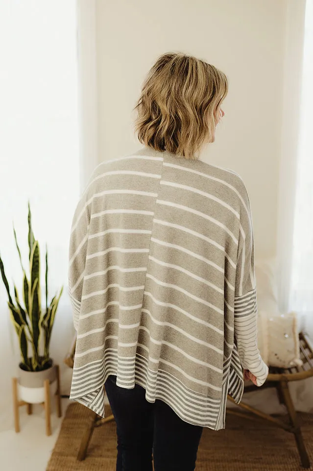 Hacci Stripe Poncho