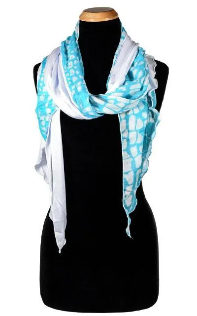 Handkerchief Scarf - White Caps on Water with Milky Way Jersey Knit