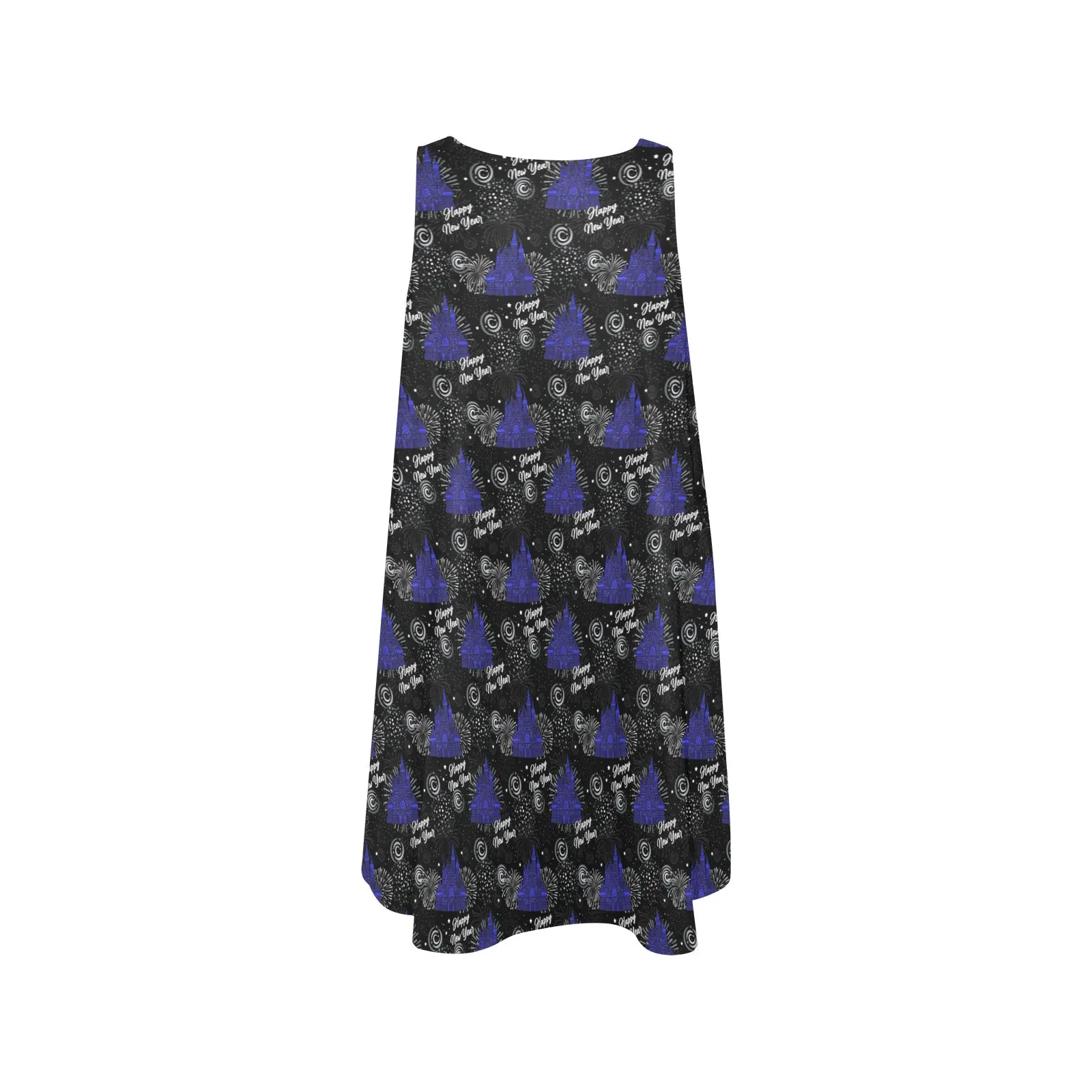 Happy New Years Sleeveless A-Line Pocket Dress