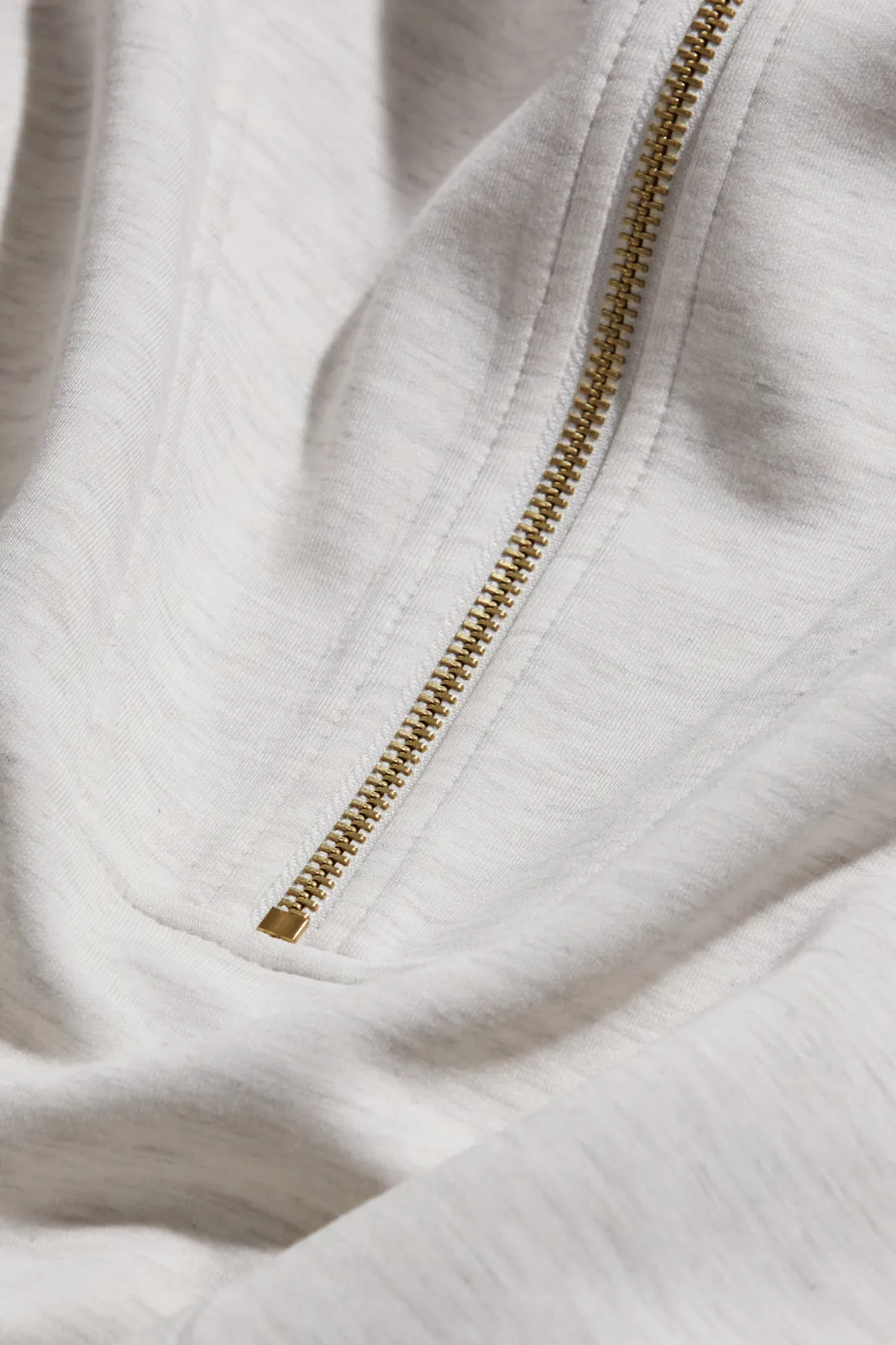 Hawley Half Zip Sweat Ivory Marl