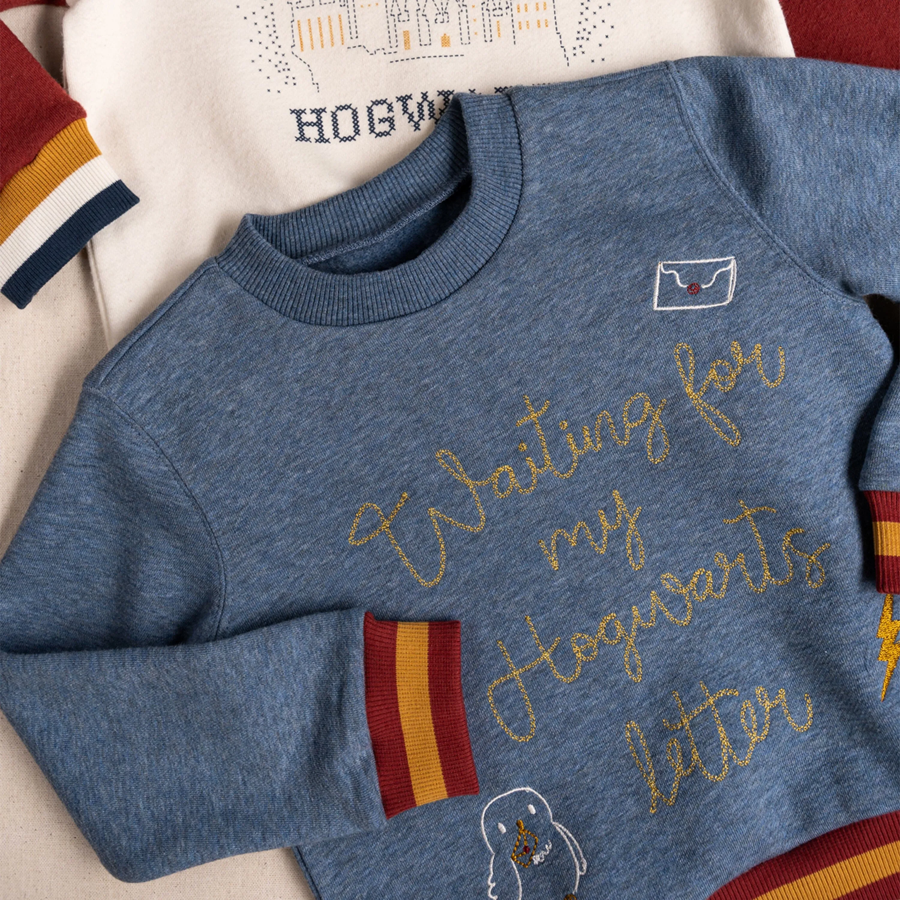 Infant and Toddler Neutral Hogwarts Ivory Colorblock Sweatshirt