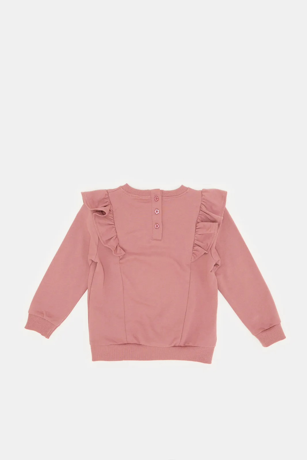 Infant Girls Ivory And Pink Sweatshirt Set (Pack of 2)