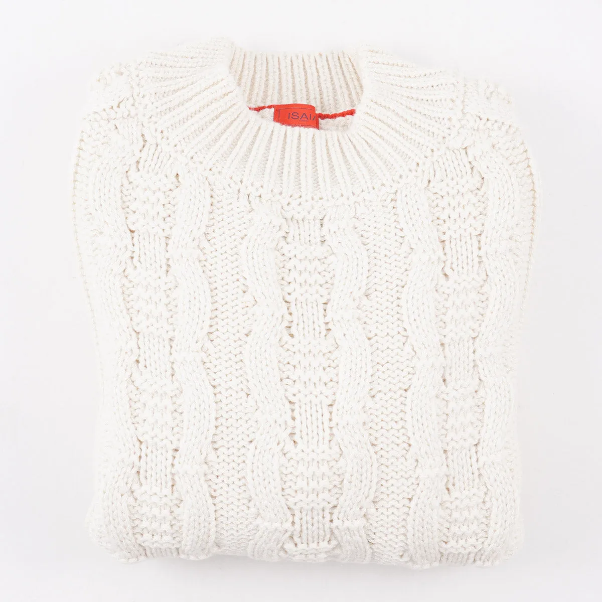 Isaia Cable Knit Cashmere-Silk Sweater