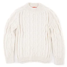 Isaia Cable Knit Cashmere-Silk Sweater