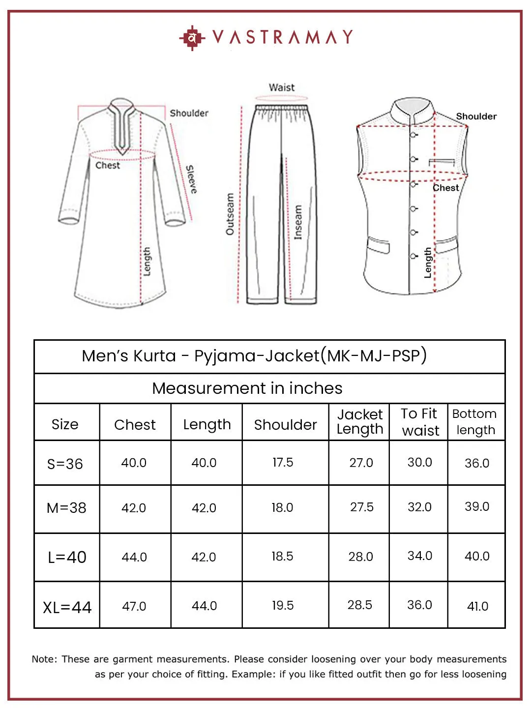 Jashvi Men's Black Viscose Jacket, Kurta and Pyjama Set