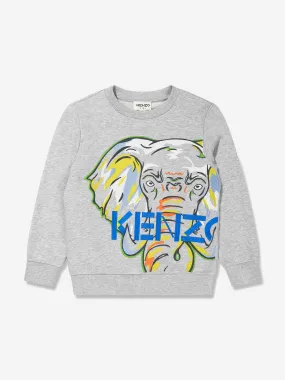 KENZO Boys Elephant Sweatshirt in Grey