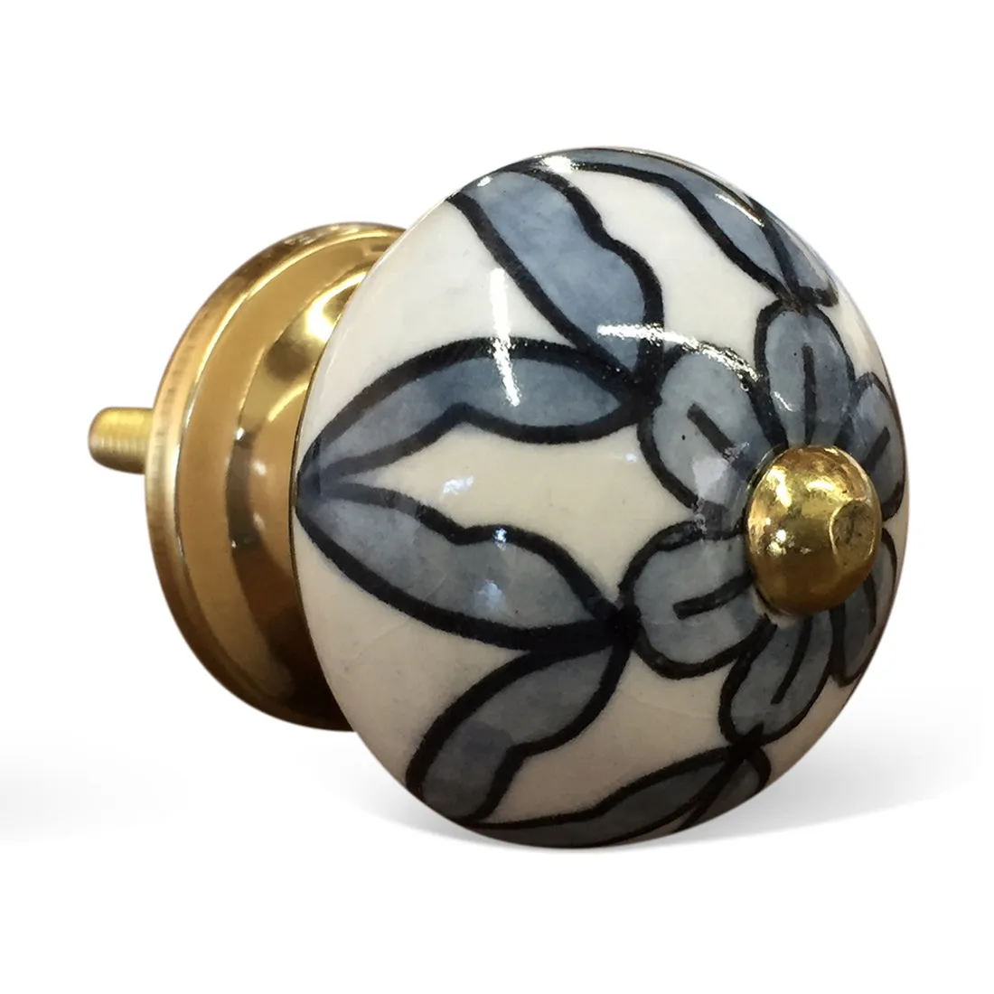 Knob-It Home Decor Classic Cabinet & Drawer Knobs-Blue/White/Gold