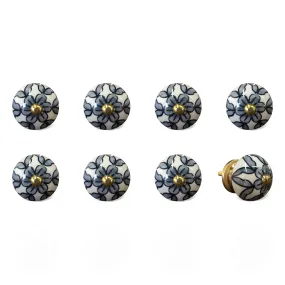 Knob-It Home Decor Classic Cabinet & Drawer Knobs-Blue/White/Gold