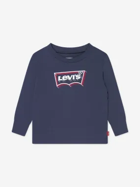 Levi's Baby Boys Glow Effect Batwing Long Sleeve T-Shirt in Navy