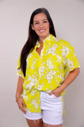 Lime Island Top - FINAL SALE