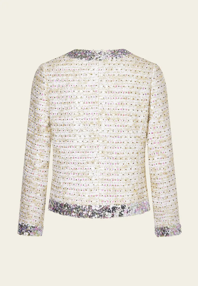 Luxurious Sequined Tweed Jacket