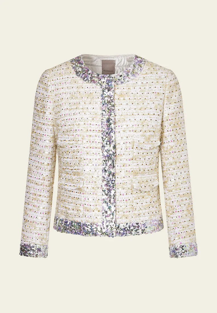 Luxurious Sequined Tweed Jacket