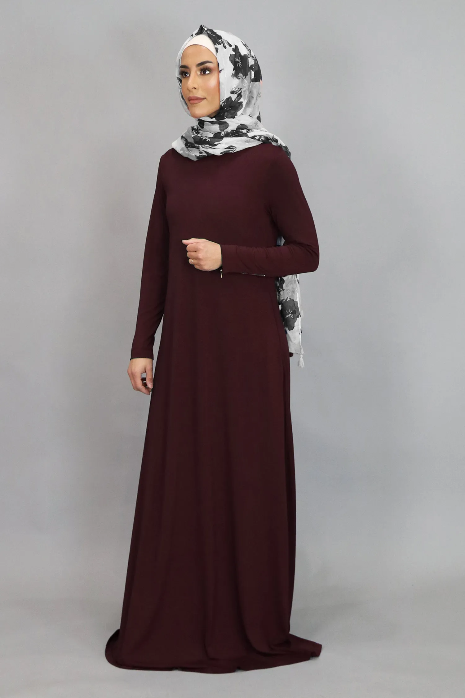 Mahogany Spandex Hooded Maxi Dress