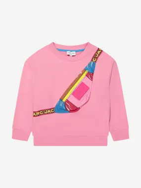 MARC JACOBS Girls Crossody Bag Sweatshirt in Pink