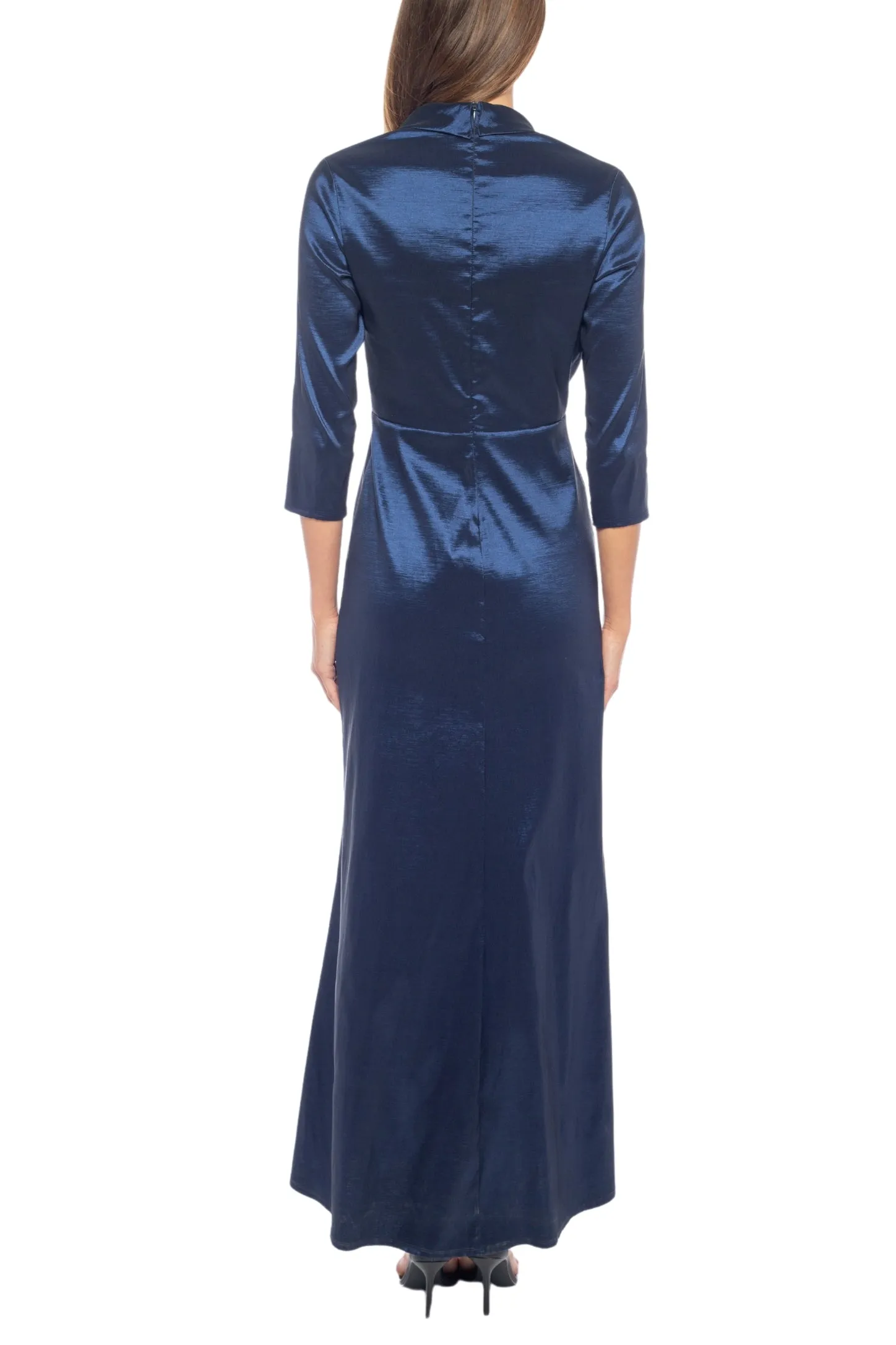 Marina V-Neck Wrap-Front Gown - Wholesale