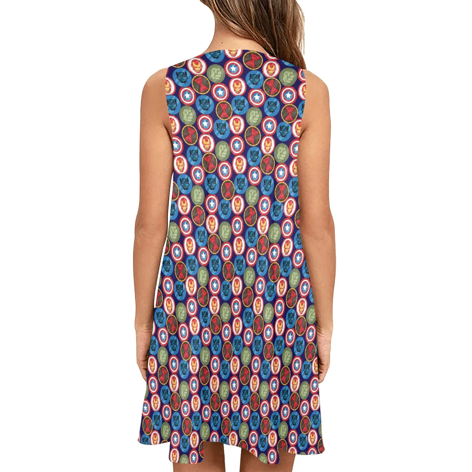 Marvel Shields Sleeveless A-Line Pocket Dress