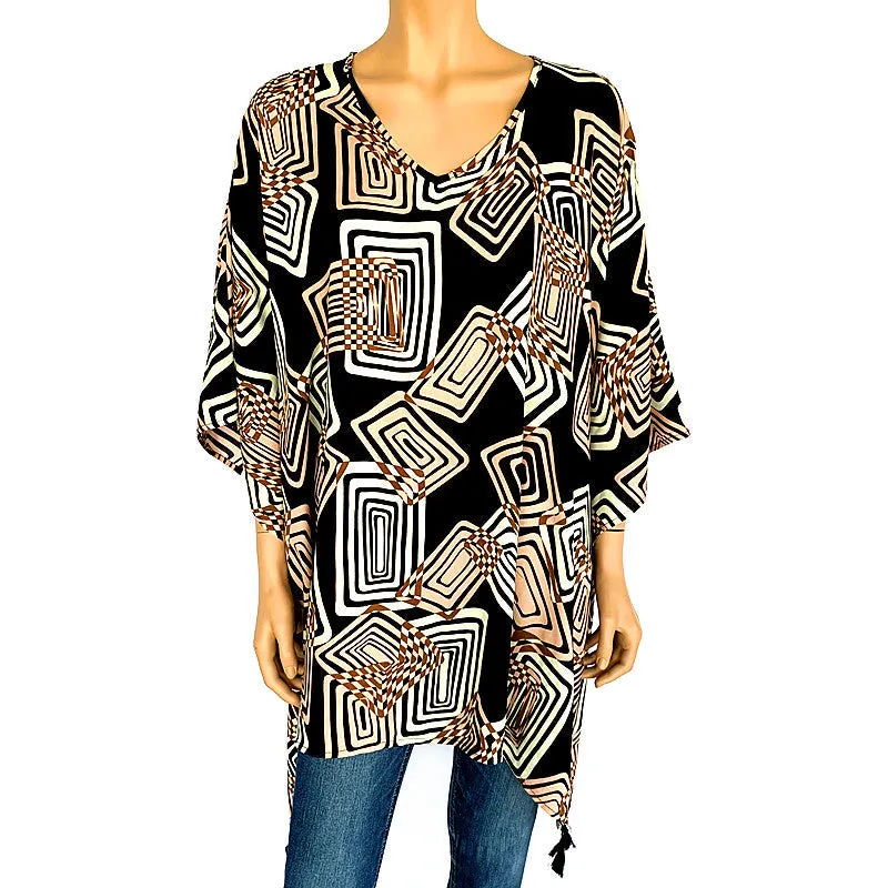 Maya Cool breezy Tunic Top free size AU 12-22