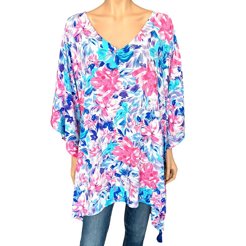 Maya Cool breezy Tunic Top free size AU 12-22