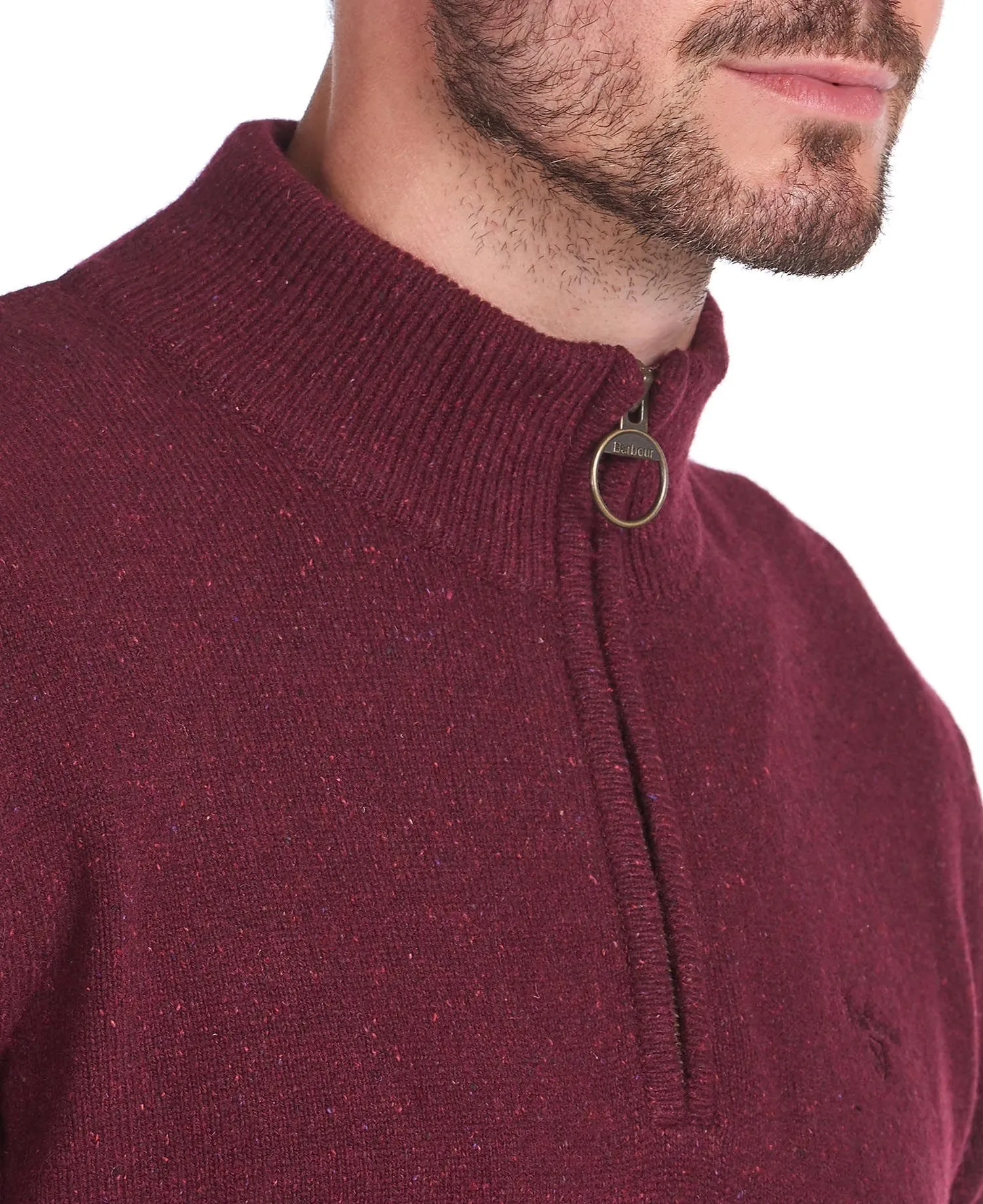 Men's Tisbury  Half Zip Sweater - Ruby