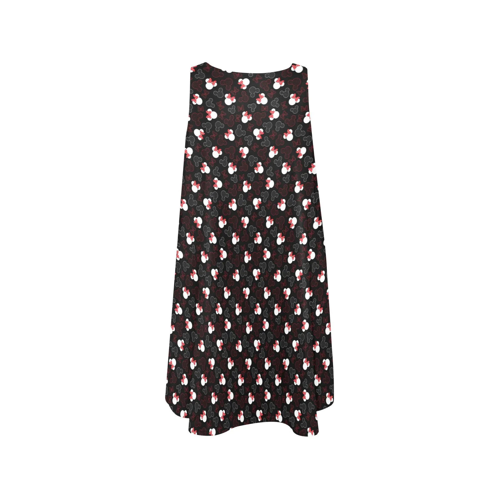 Mickey And Minnie Dots Sleeveless A-Line Pocket Dress