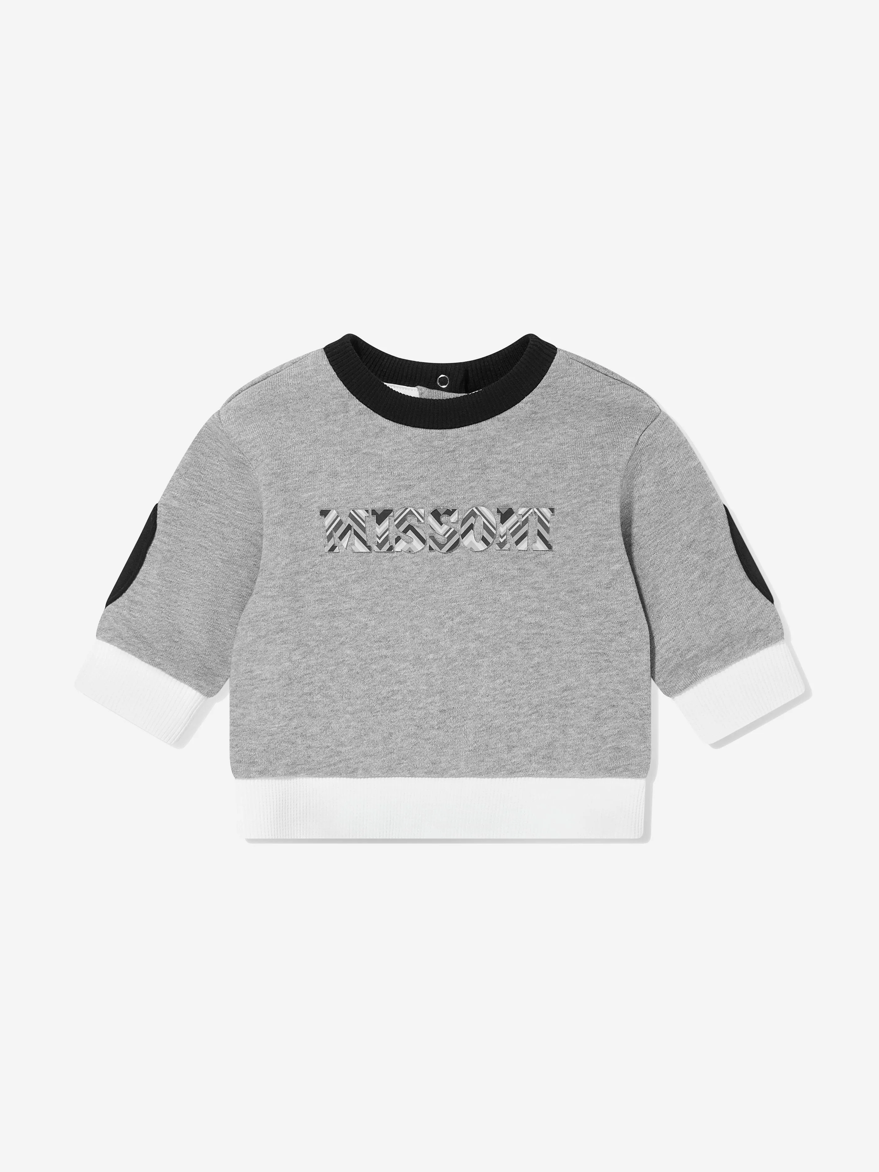 Missoni Baby Boys Logo Sweatshirt in Grey