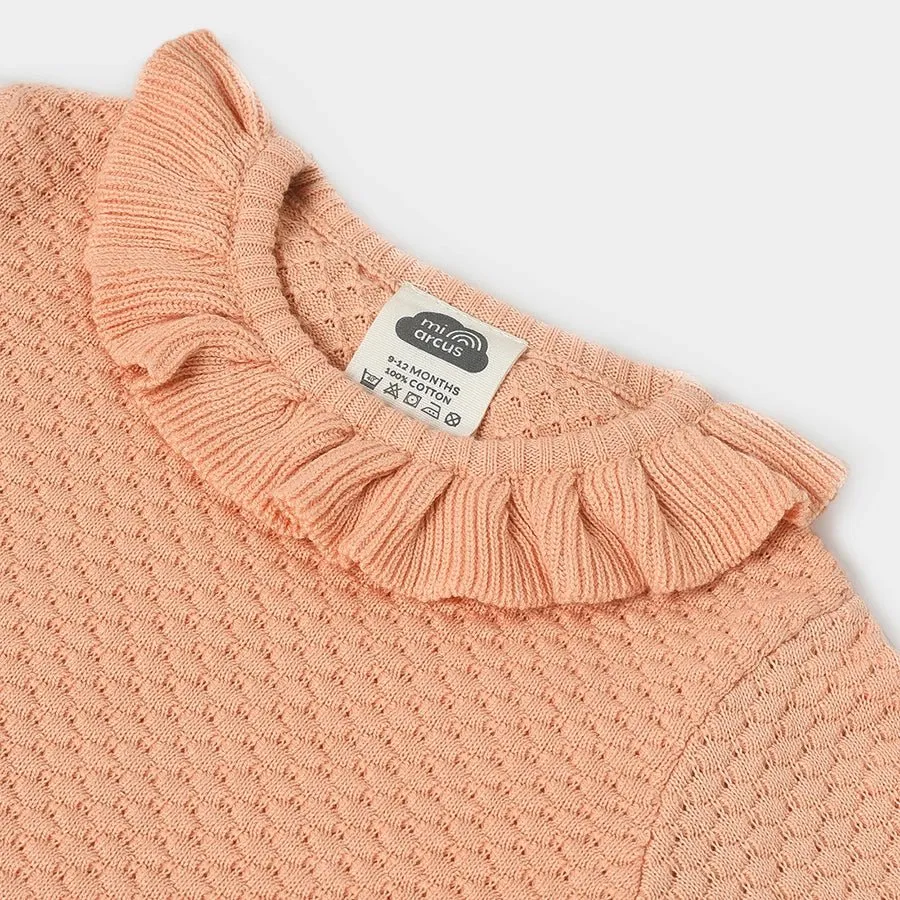 Misty Coral Knitted Jumper Set