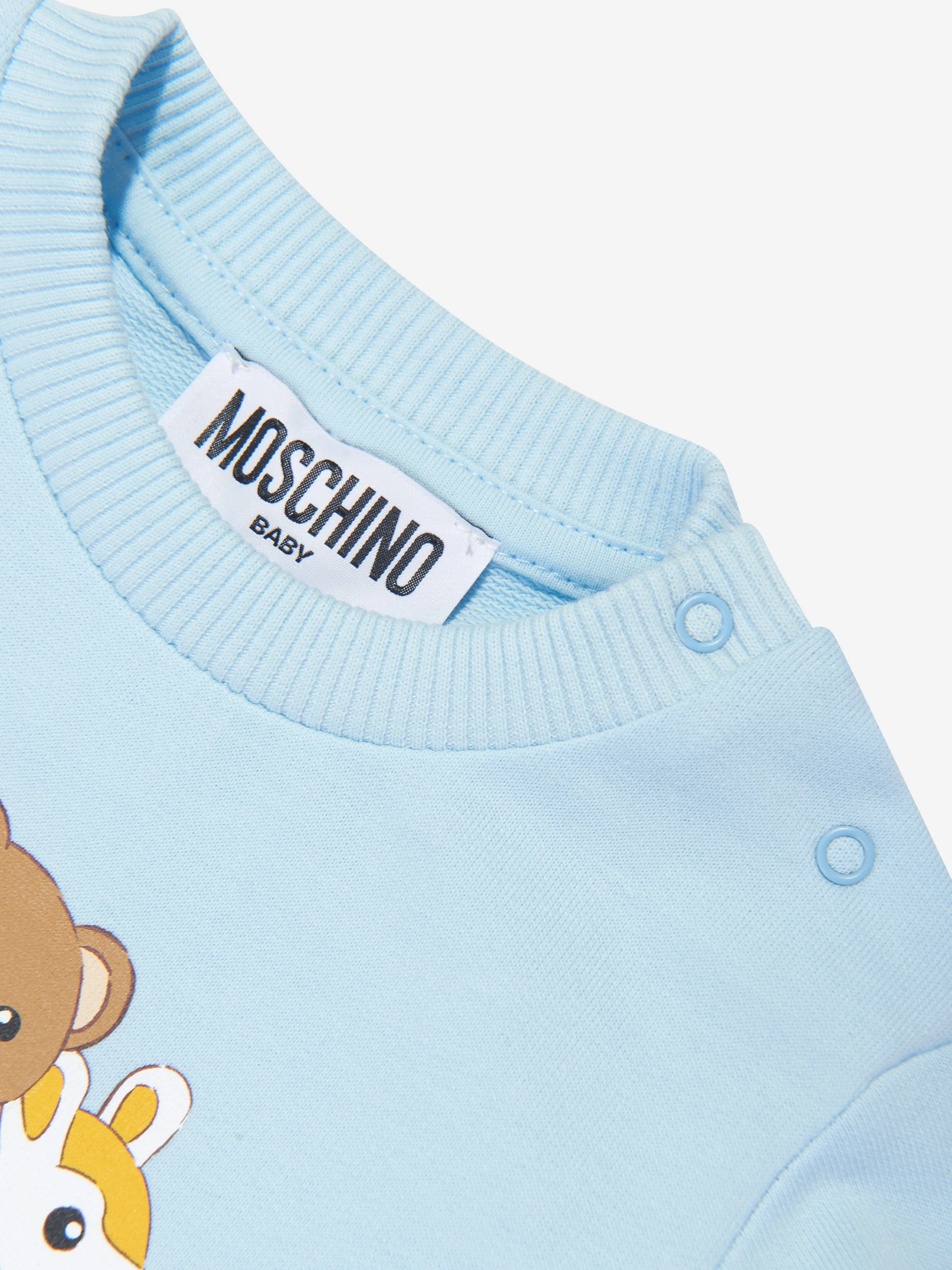 Moschino Baby Teddy Rocking Horse Sweatshirt in Blue