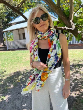 Multicoloured Scarf Floral Luxury Wrap