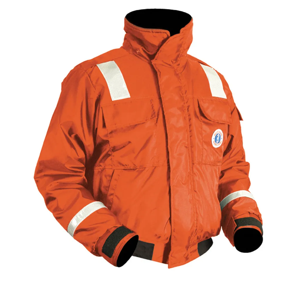 Mustang Classic Flotation Bomber Jacket w/Reflective Tape - Orange - XL [MJ6214T1-2-XL-206]